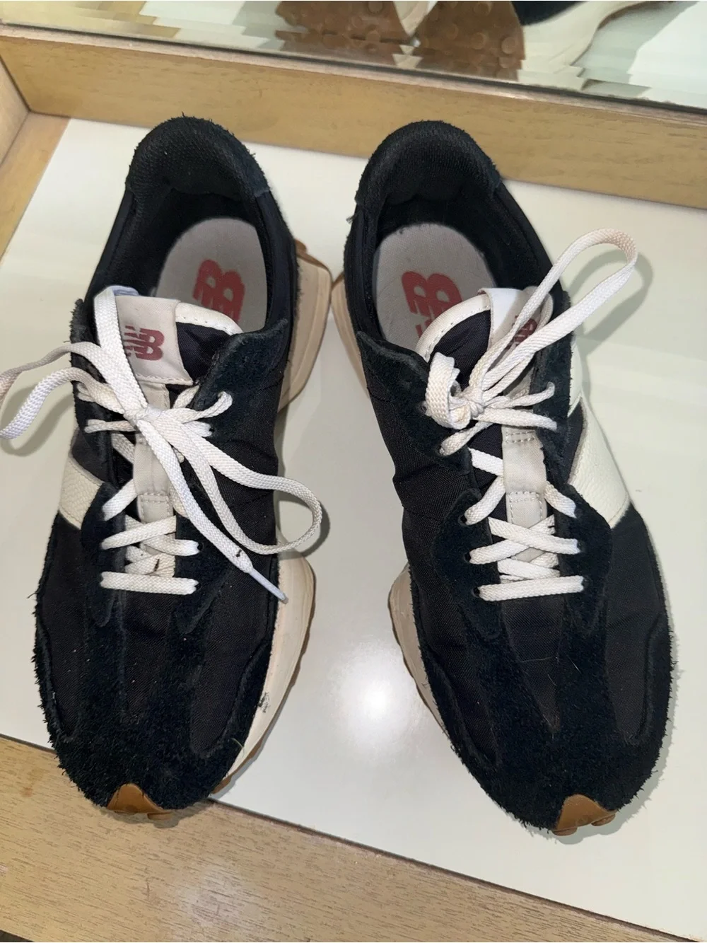 New Balance 327 Sneakers in Black, White women’s sneaker
